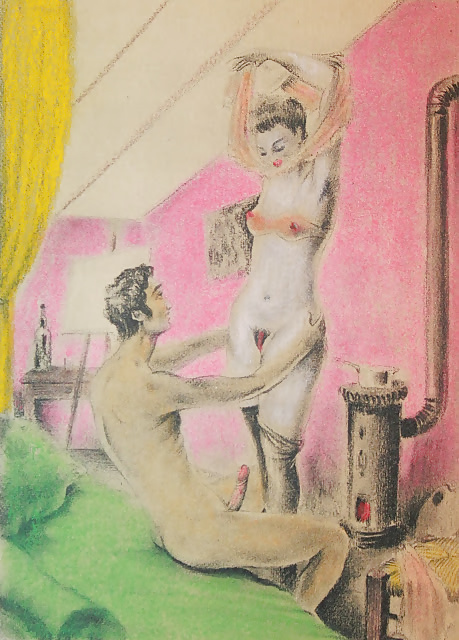 Vintage Erotic Drawings 15 #32687563
