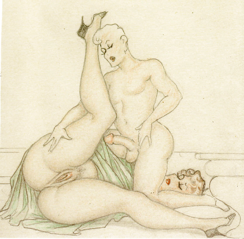 Vintage Erotic Drawings 15 #32687876