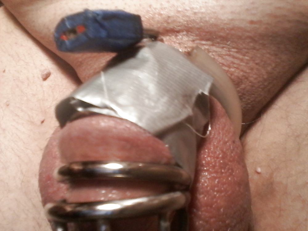 Whore slave 1 taping chastity cage #39454874