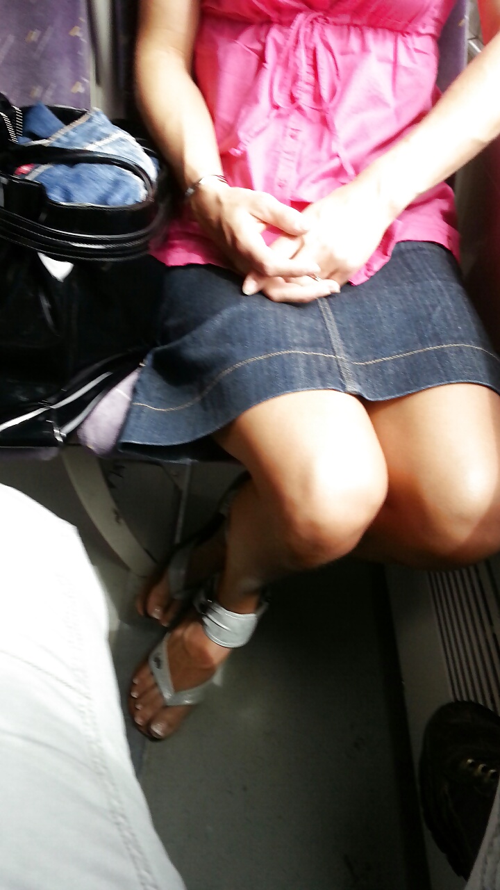 French lover girl feet on train #27346757