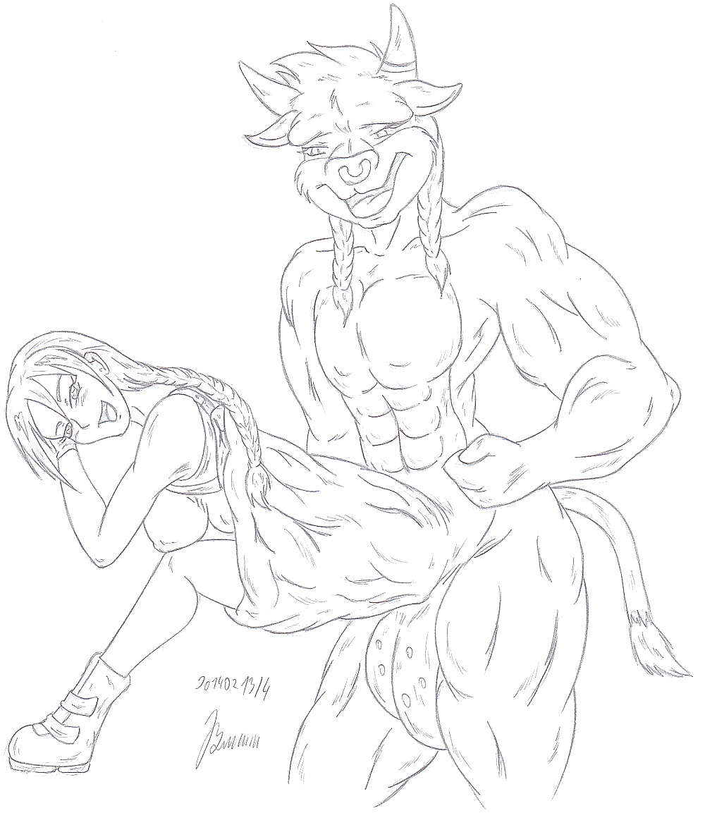 0205- Moaja Cartoon Sketches work -(protoka)- Tauren & Lara #40578199