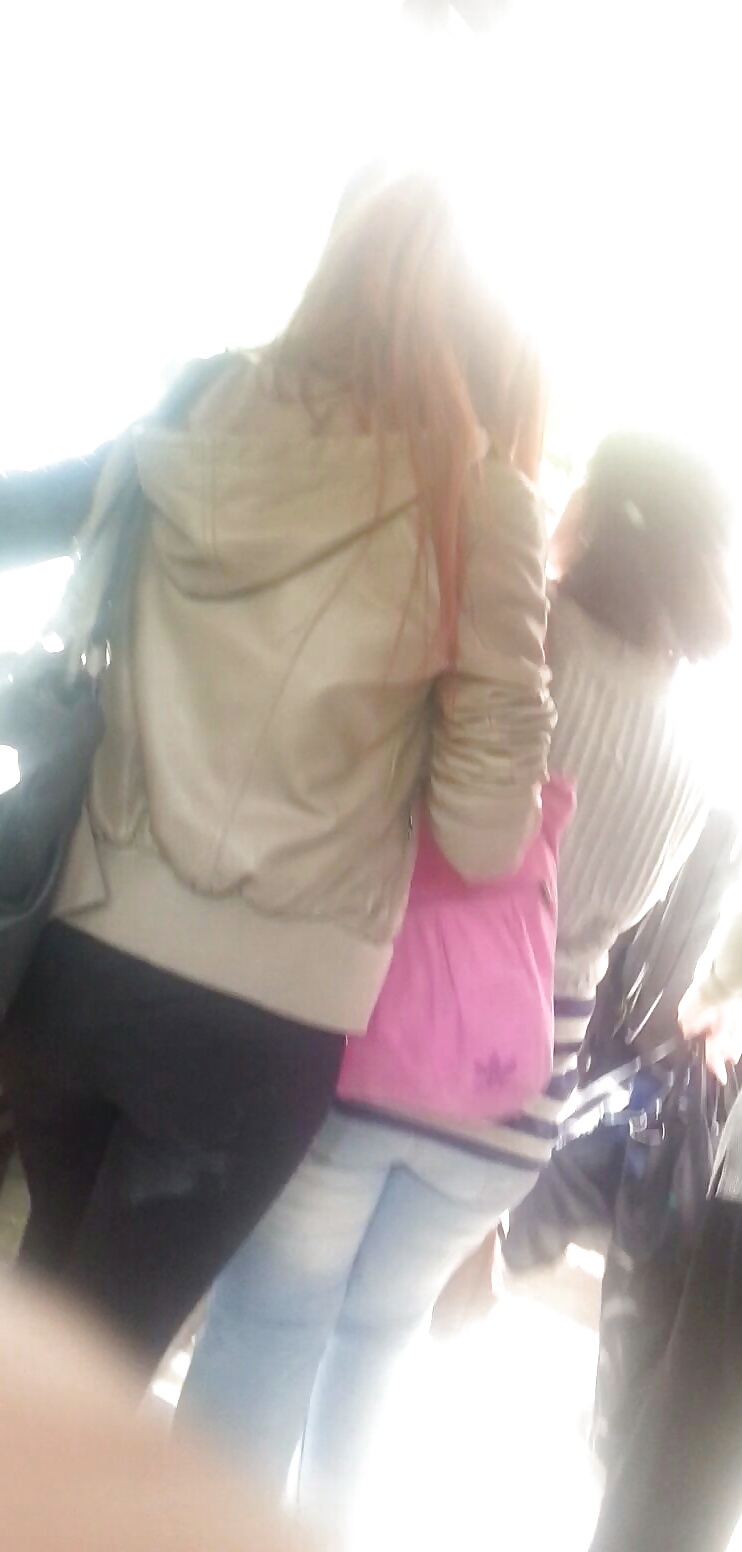 Spy ass teens in bus, station, train romanian #26732815