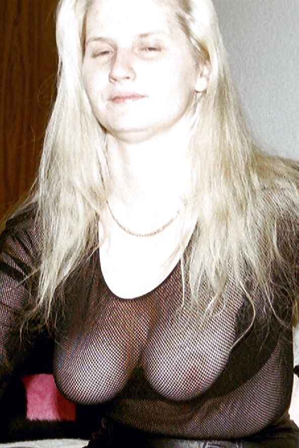 SAG - Wife's Tits Black Fishnet Top & Leather Mini Skirt 01 #36441692