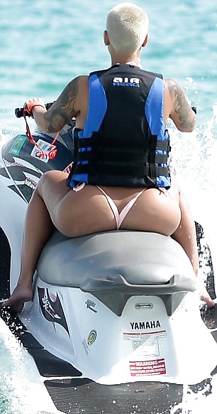 Amber Rose & Blac Chyna - Tits & ASS on Miami Beach - Ameman #40979723