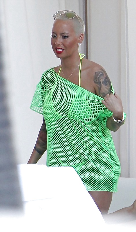 Amber Rose & Blac Chyna - Tits & ASS on Miami Beach - Ameman #40979805