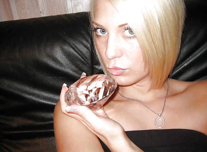 Blond whore on sofa #37341676