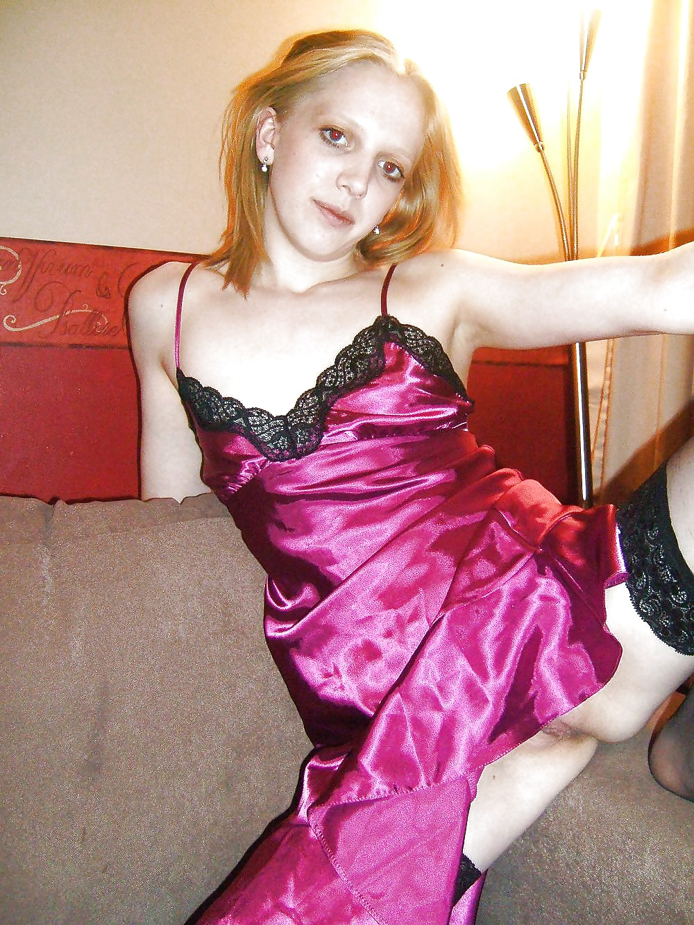 Blonde in Satin Your Cock Will Love #33593896