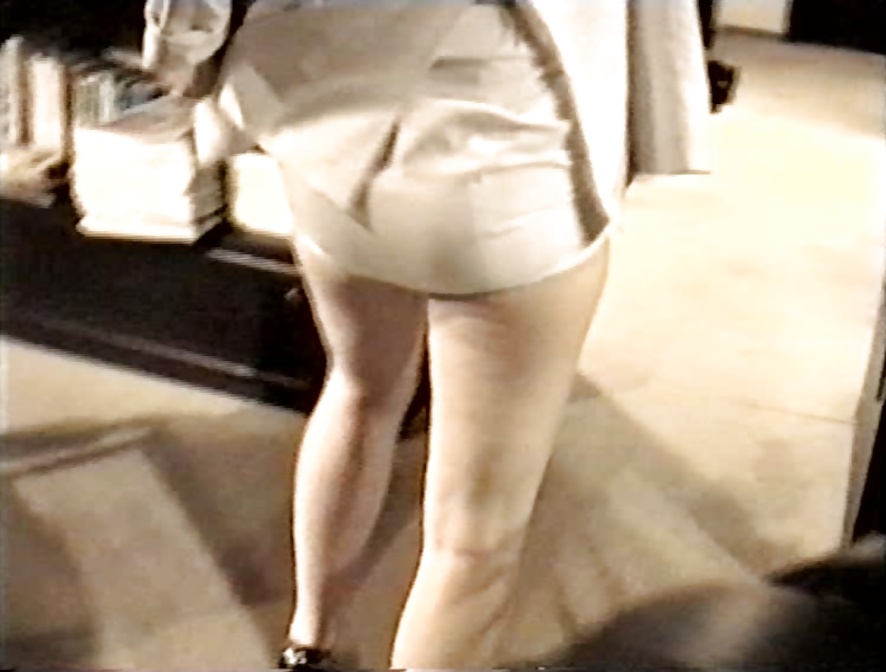 SAG - Sexy Tits & Legs In White Short Mini Costume 06 #25373164