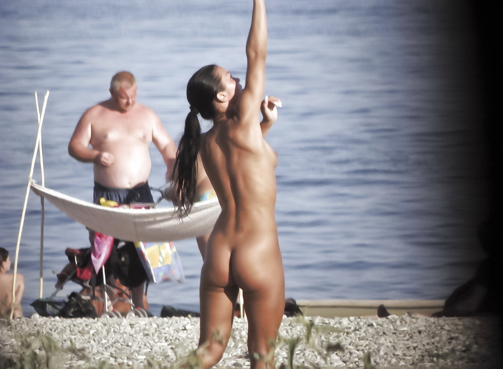 Nudist woman on beach #28603802
