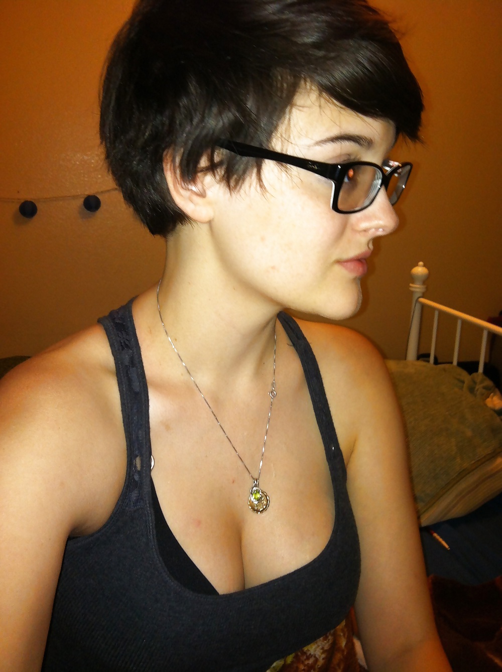 Short Hair with Glasses #40952501