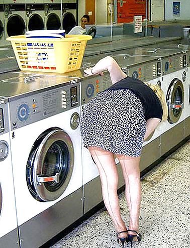 Mature leggy lady does laundry #39328792