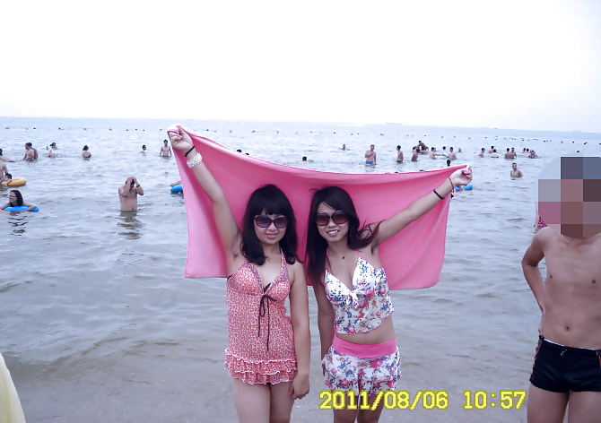 私のビーチへの訪問（毛むくじゃらの脇の下を持つ美しいアジア人
 #23637751