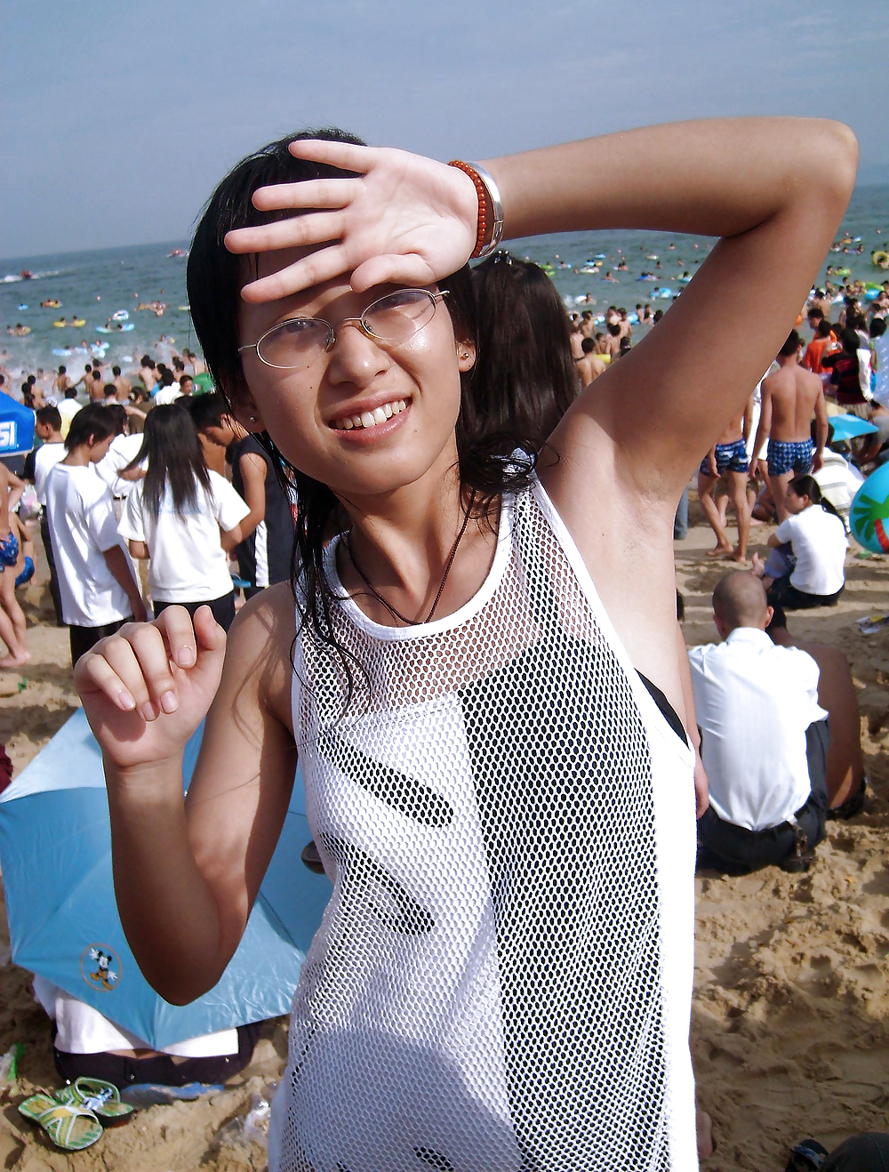 私のビーチへの訪問（毛むくじゃらの脇の下を持つ美しいアジア人
 #23640146