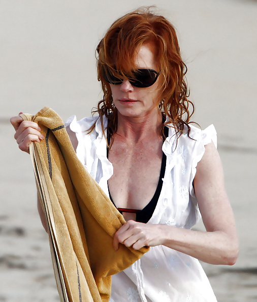 Beautiful Marg Helgenberger wearing black bikini. #25478784