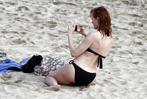 Beautiful Marg Helgenberger wearing black bikini. #25478897