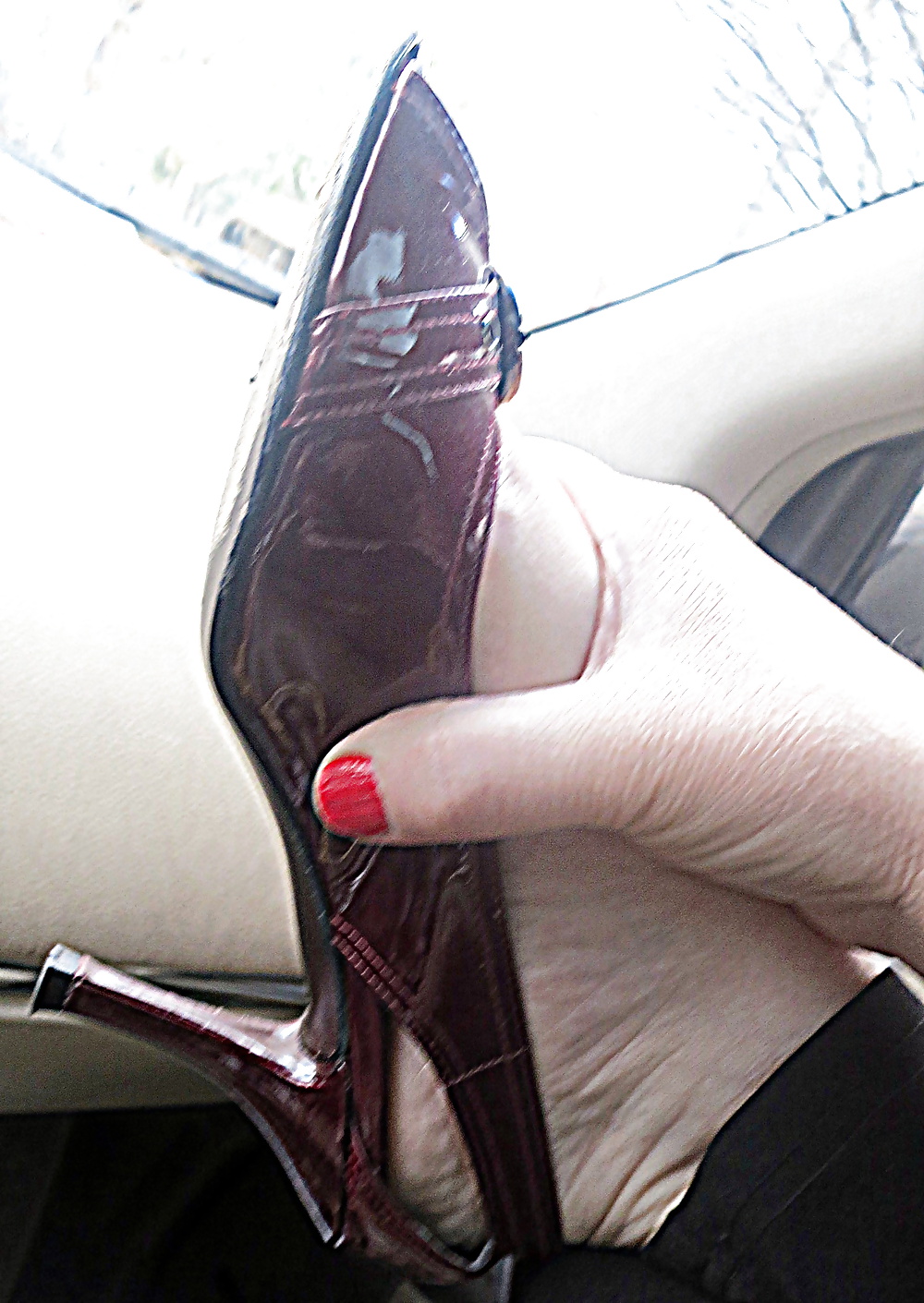 Stuart weitzman burgandy peep toed y stuarts misc
 #25737935