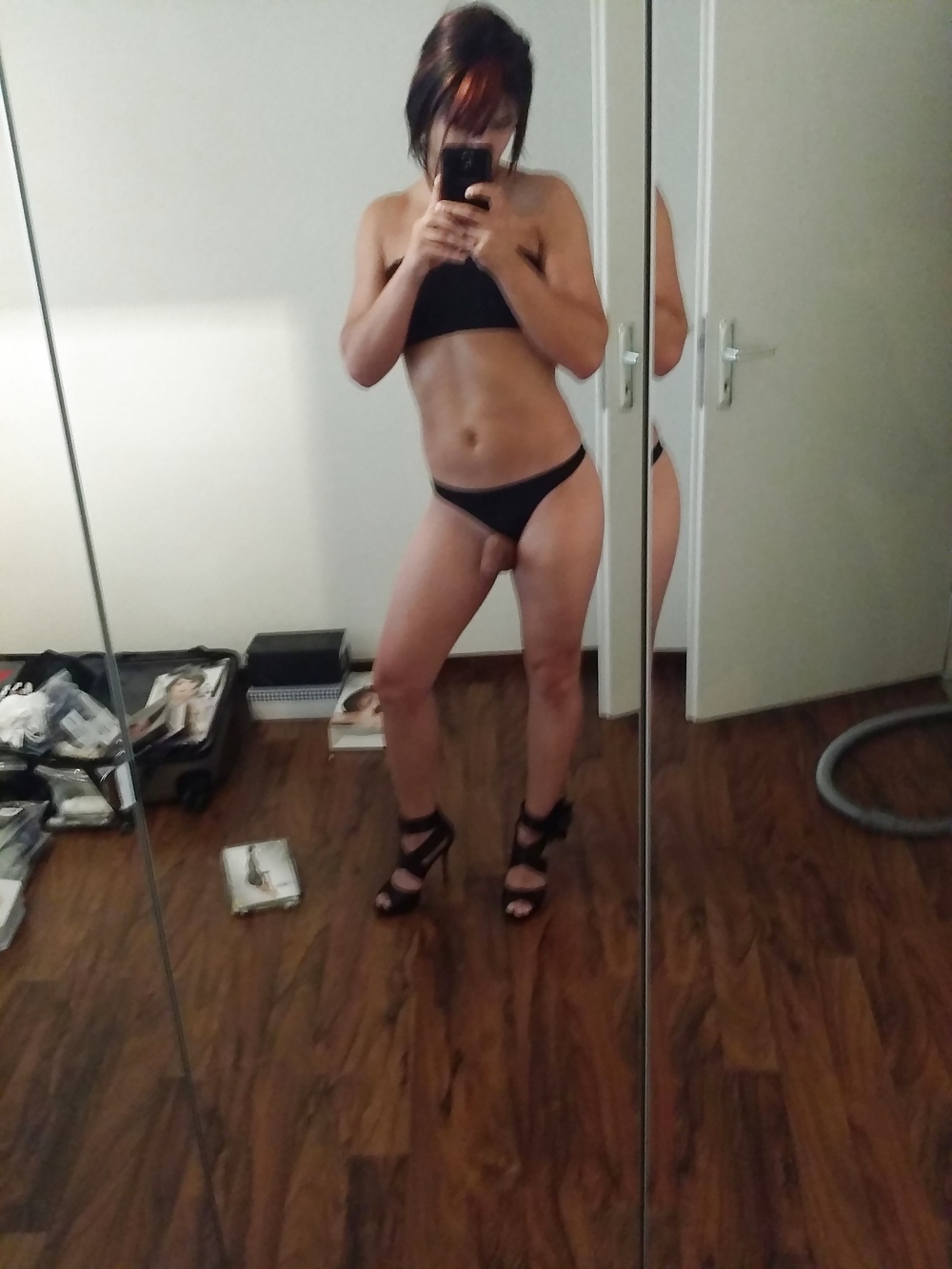 Krissy black underwear and heels:) #28644288