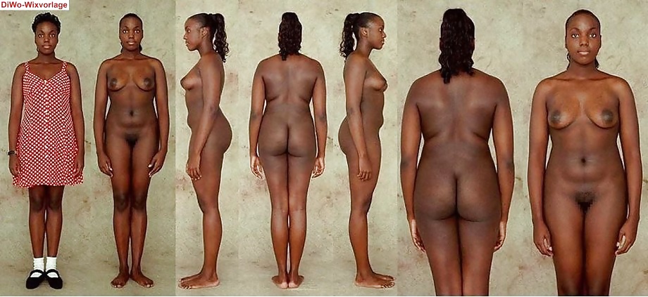 Vestida y desnuda 8 mujeres de ébano 
 #29957232