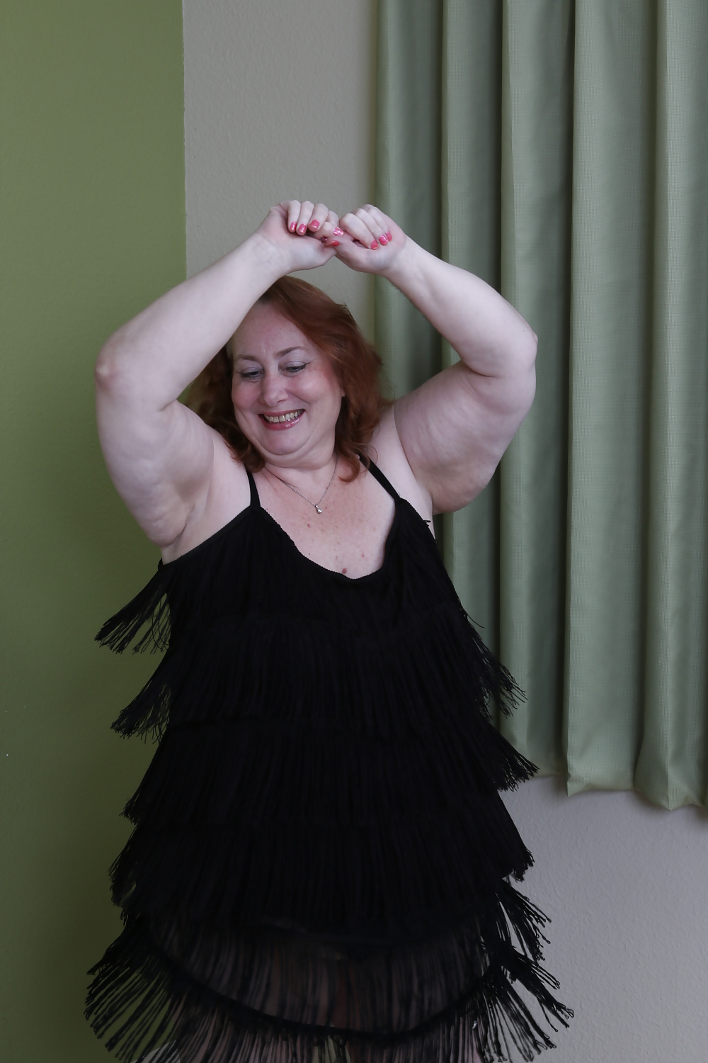 Shy BBW in little black dress #39671212