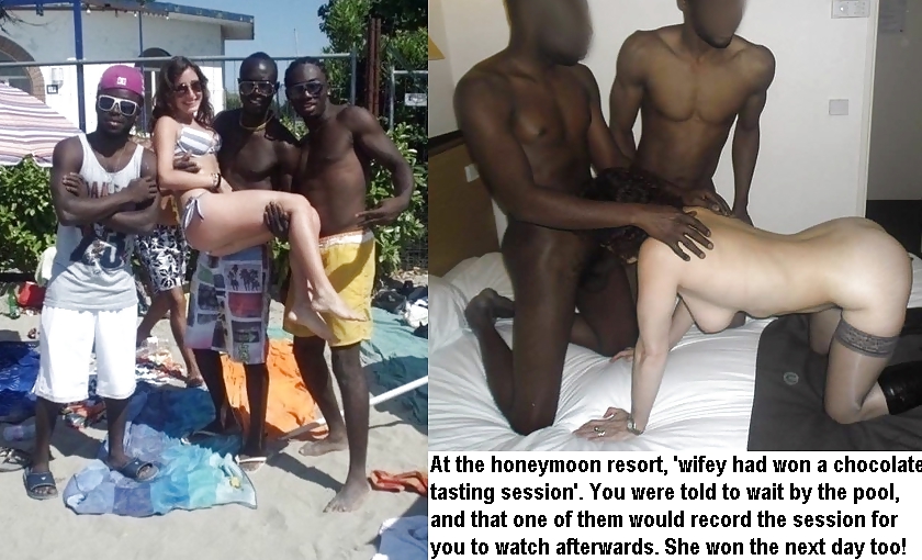 Interracial Cuckold Honeymoon Wife Beach Caps #36135131