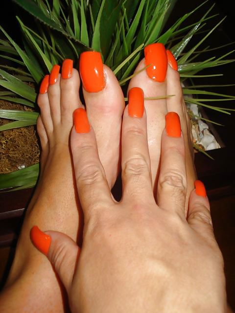 Sexy uñas largas y dedos de los pies
 #35811258