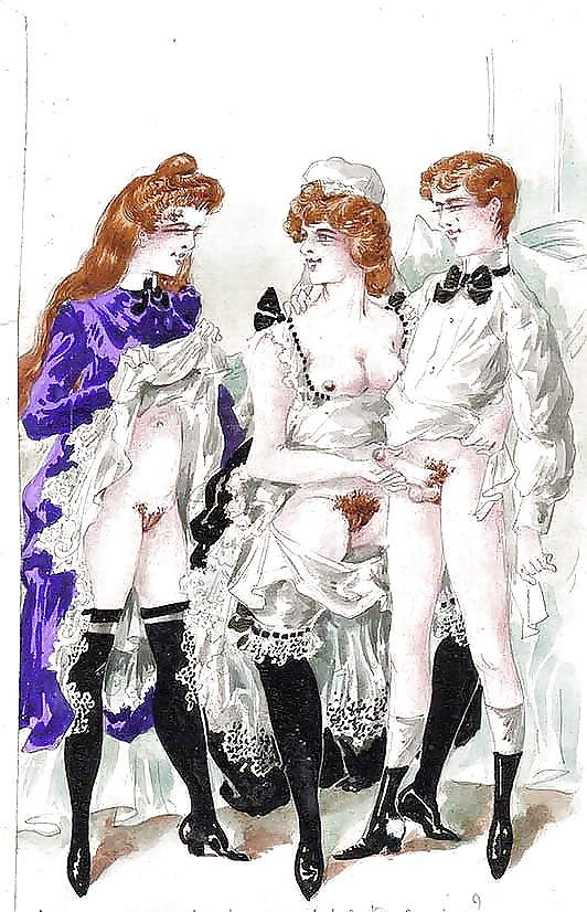 Vintage Erotic Drawings 19 #32159597