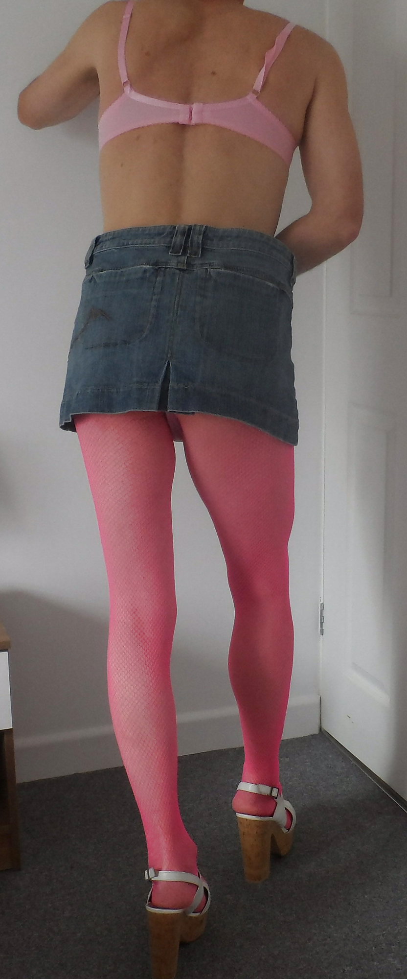 Rosa Netzstrumpfhosen #34869030