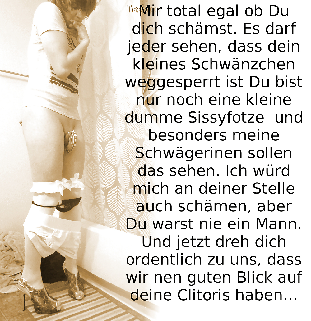 Sissy Cuckold Girl Femdom Captions VII German  #26263174