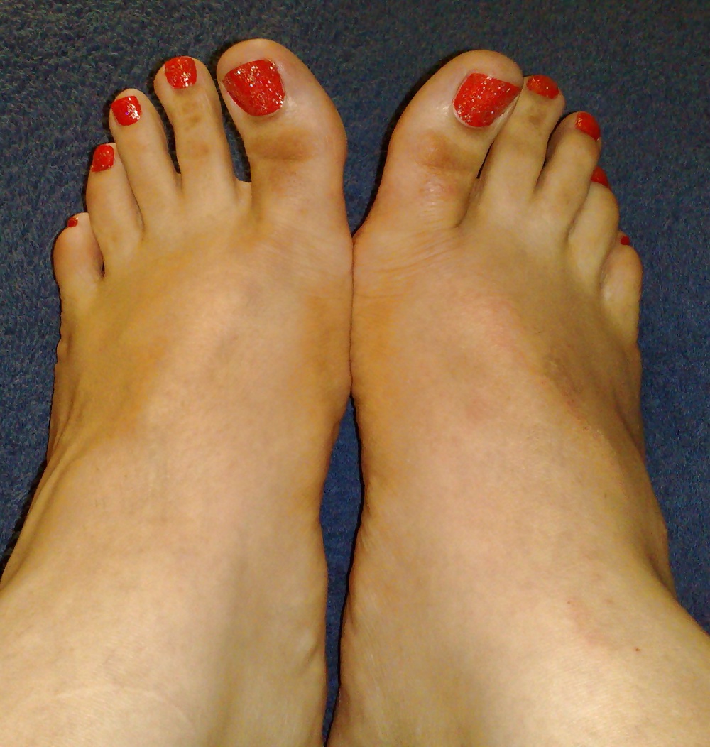 Nail polish glitter feet  #30527507