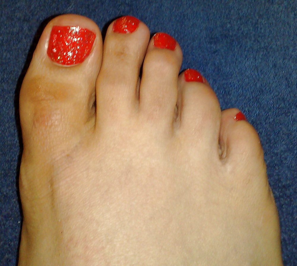 Nail polish glitter feet  #30527517