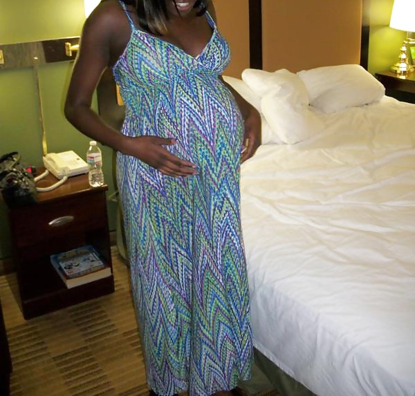 Pregnant ebony girls almost in labor