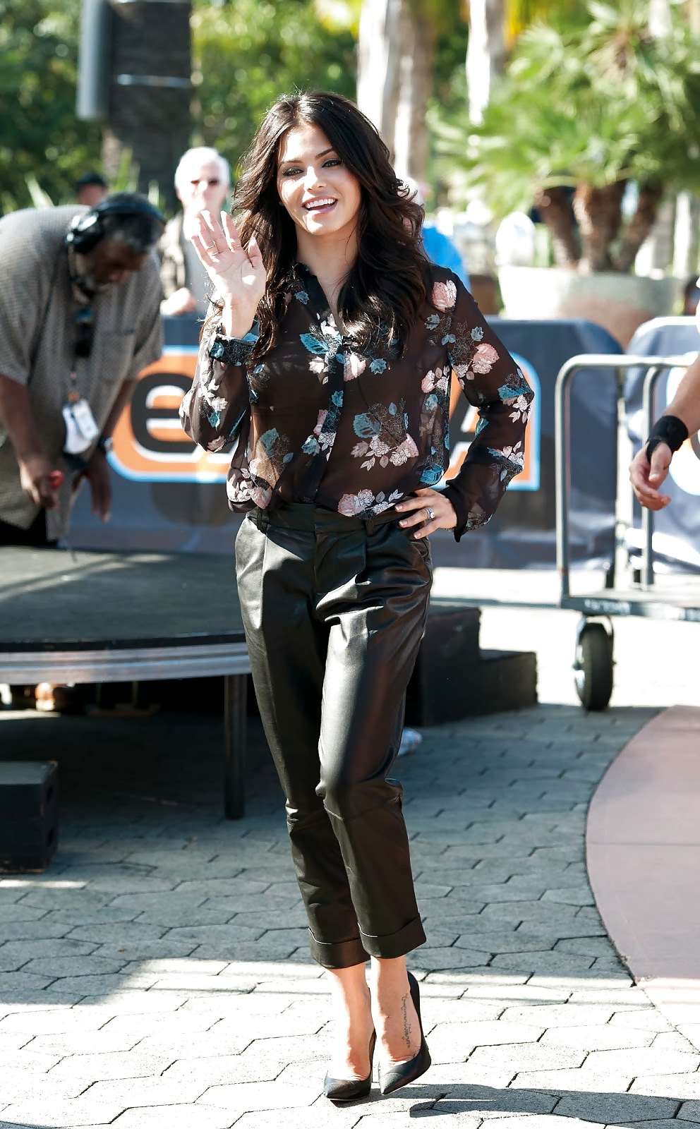 Jenna Dewan - Black Floral Blouse #24493451