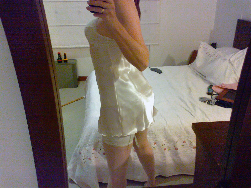 My friend posing in satin  for me #26499582