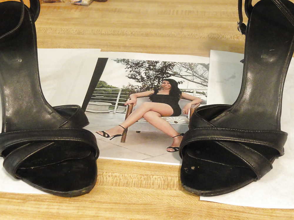 26 year old Beauty's black strappy heels from college  #33184708