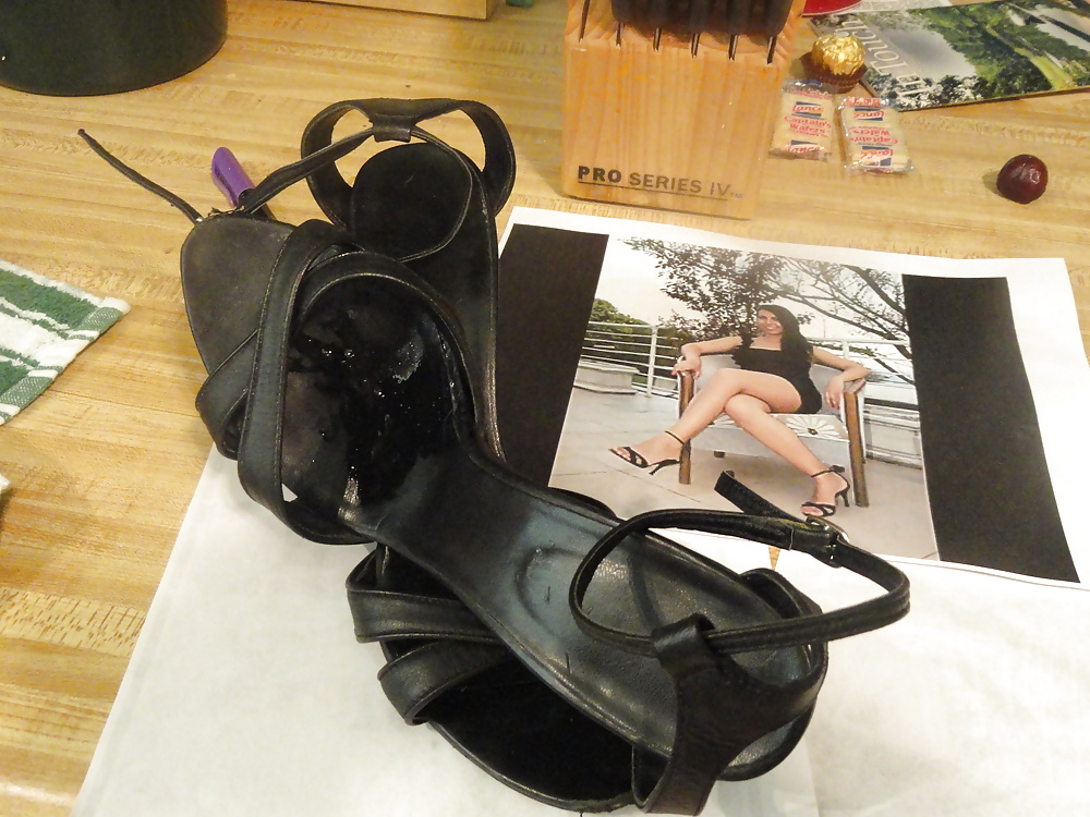 26 year old Beauty's black strappy heels from college  #33184764
