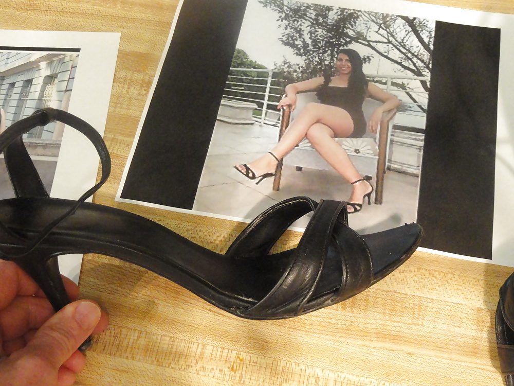 26 year old Beauty's black strappy heels from college  #33184797
