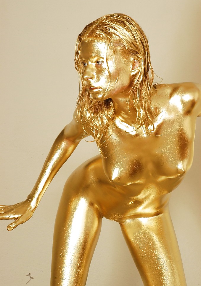 Helena K - Gold Gemalt Dame #25595147