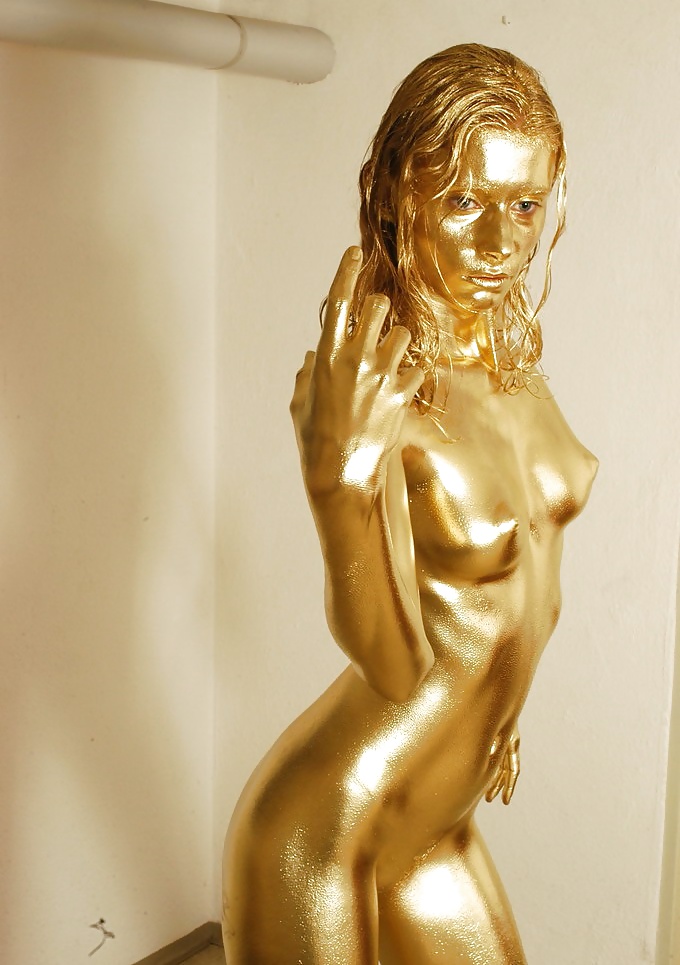 Helena K - Gold Gemalt Dame #25595154