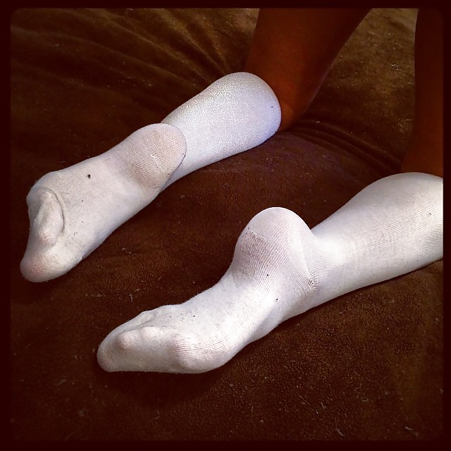 Mezcla de fetiches de calcetines blancos.
 #38687735