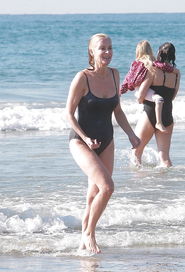 Candid mature beach swimsuit #40381920