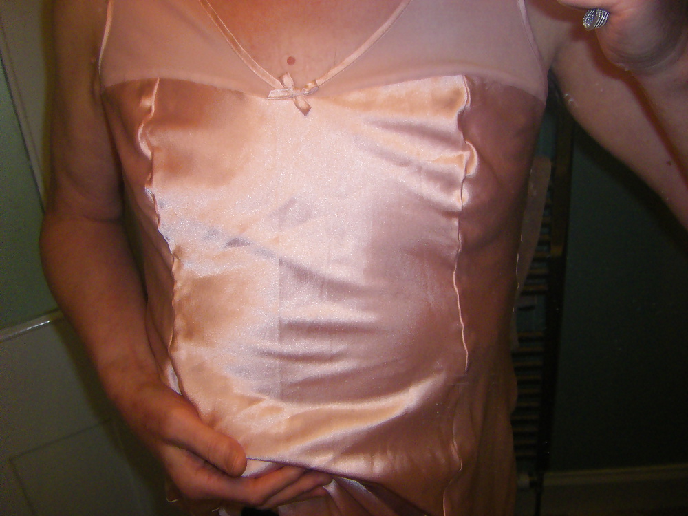 Pink nylon nightgown fetish #26793082