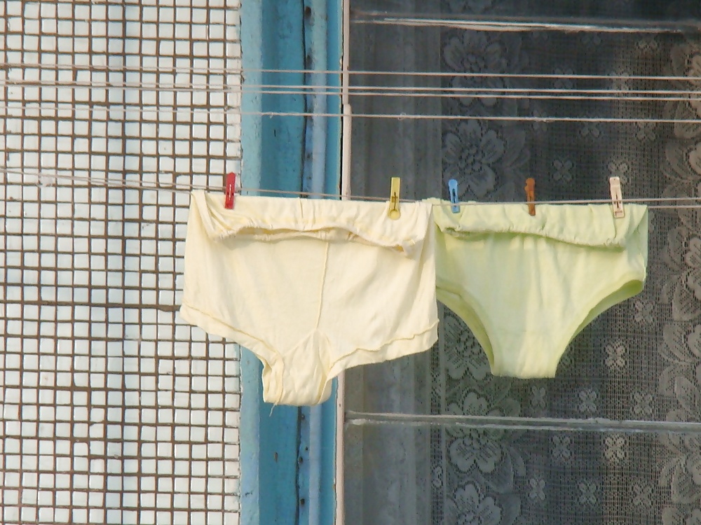 Knickers and panties on a clothesline! Amateur! #33703575