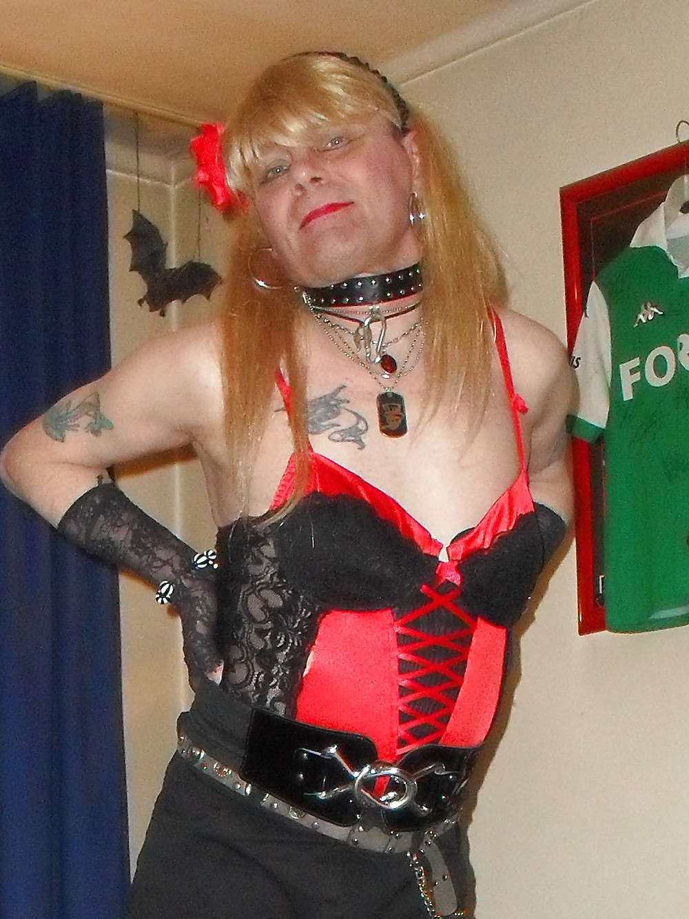 Ruby,s red,n black corset.. #37561981