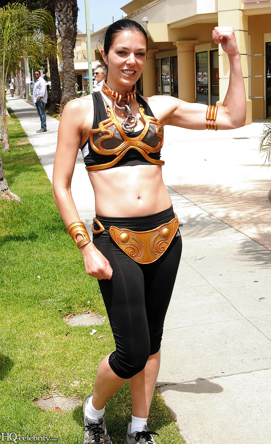 Adrianne Curry gold costume #23544236