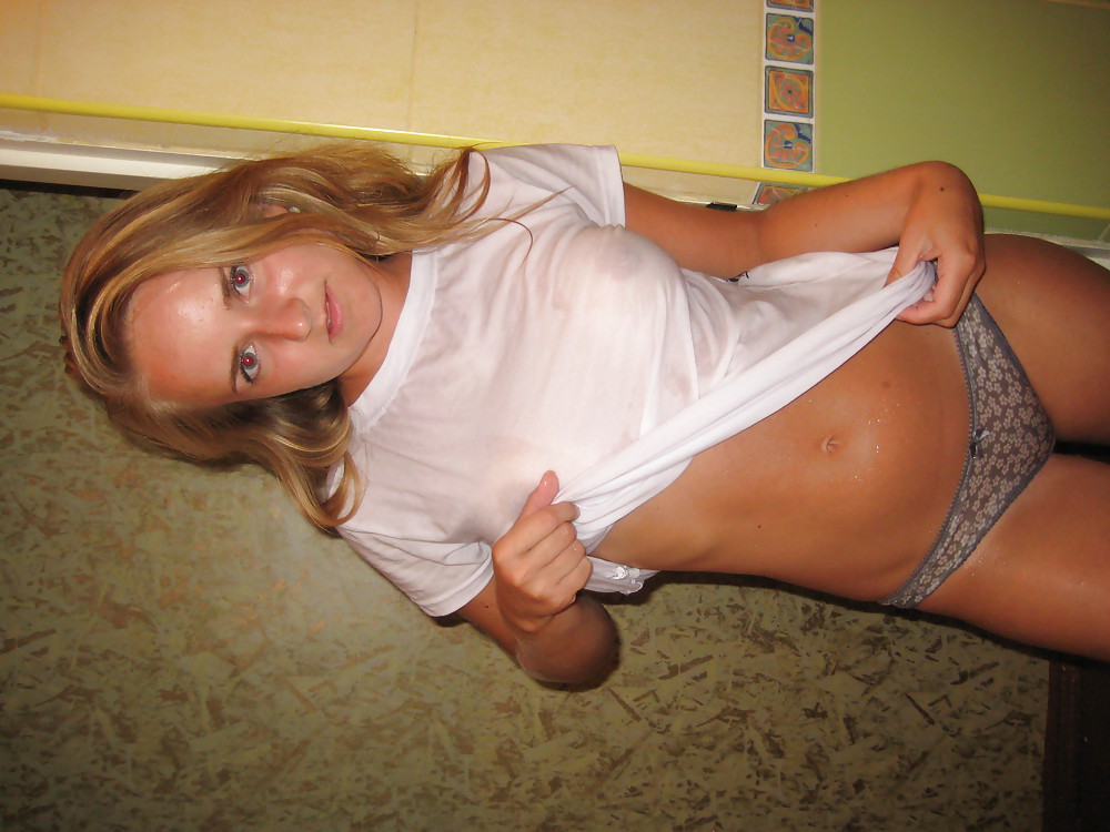 Girls Wet T-Shirt Contest At Home #24690587
