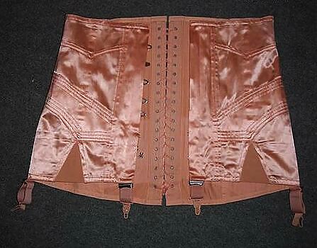 Vintage satin garter belts #23704435