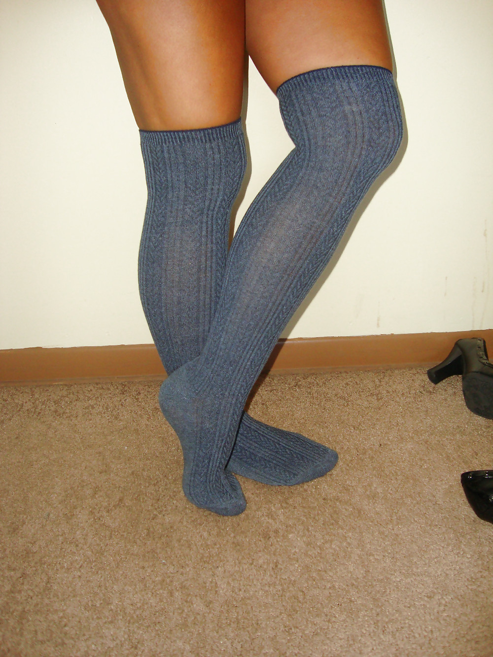 Purple Knee High Socks #37865285