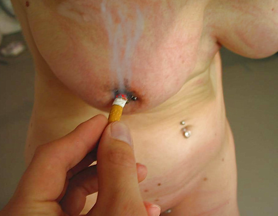 Burning tits cigarette #28164022