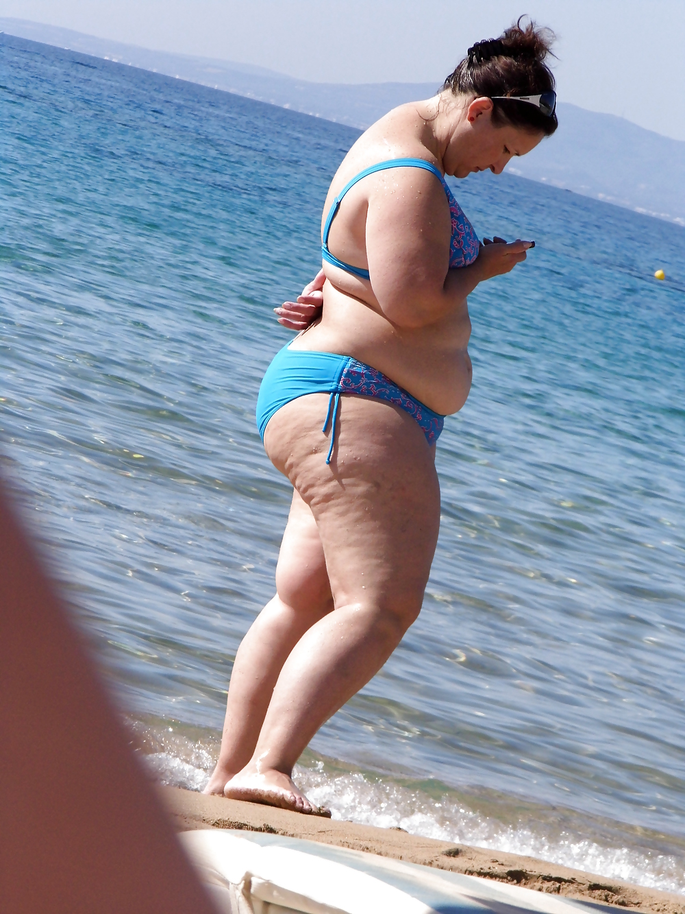 Thick Beach Lady at Pefkos, Greece #24694236