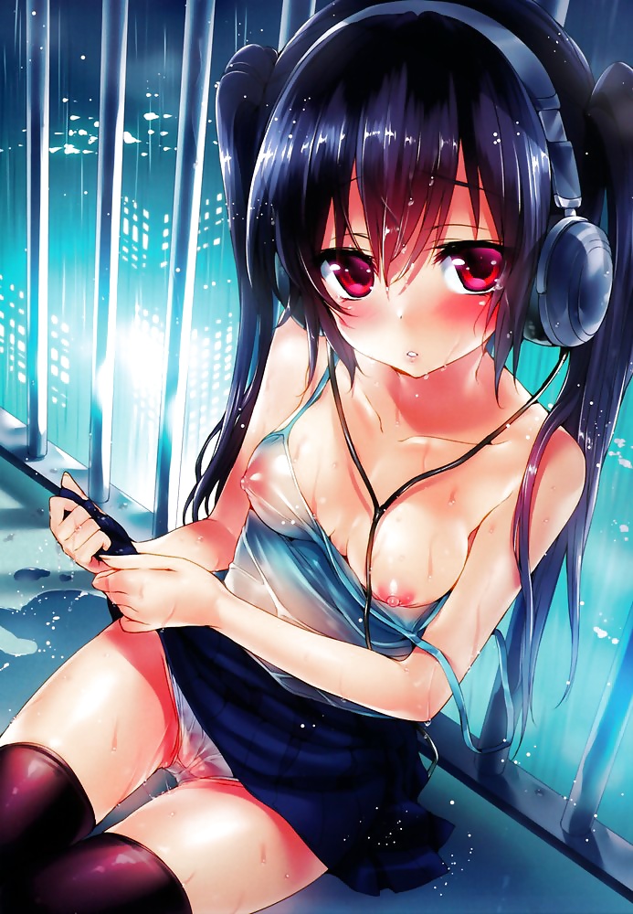 Anime style: wringing wet clothes #32761939